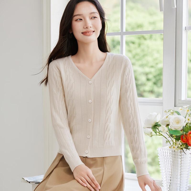 Handu Yishe Women's V-Neck Knit Sweater