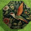1pc Hummingbird Floral Automatic Folding Umbrella, Heavy Duty 8 Rib Iron Frame,  Suitable for Travel, Daily Use, Birthday, Decor Gift M0104069