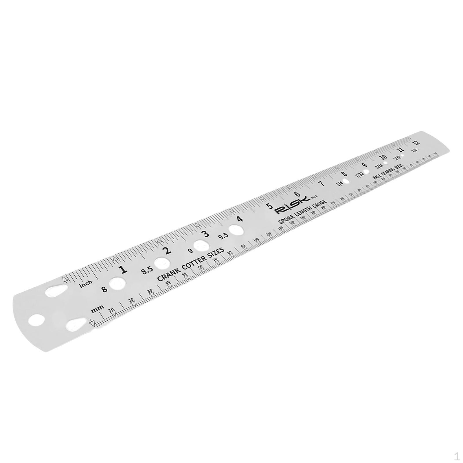 Bike Chain Wear Indicator Ruler Stainless Steel Bicycle , Ruler, Measurement Measuring Tool