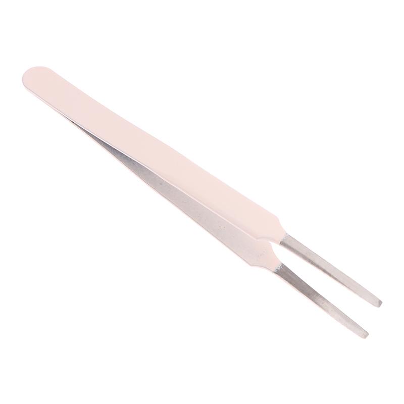 

Пинцет для бровей с плоской головкой Инструмент для удаления тонких волосков из нержавеющей стали Зажимы для бровей Пинцет для удаления волос Инструмент для макияжа бежевый