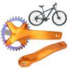 ZK‑22 Bike Crankset with Bottom Bracket 34T Single Speed Crank Set Chainwheel Aluminium AlloyGold