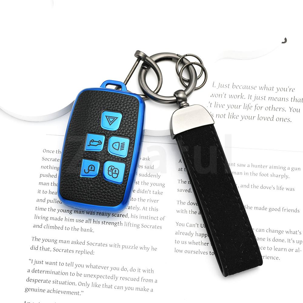 Tpu Leather Auto Shell Fob Holder For Land Rover Discovery 3 4 Elander 2 Evoque Range Rover Sport Car Key Case Cover Accessories