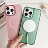 HOCE Luxury Aurora Magnetic Phone Cases For iPhone 15 14 Plus 13 12 Mini 11 Pro Max MagSafe Case Plating IMD Soft Matte Cover