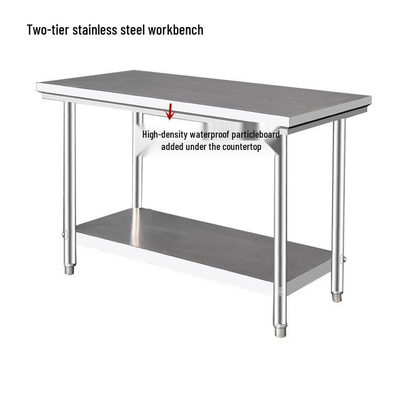 Custom Thickened Stainless Steel Rectangular Square Kitchen & Restaurant Workbench Table with Dishwasher