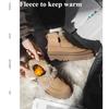 Mens Trendy Large Size Soft Sole Increase Height Winter Warm Fur Snow Boots Padded Lined Ankle Boots Anti-slip Hiking Casual Sports Martin Boots
