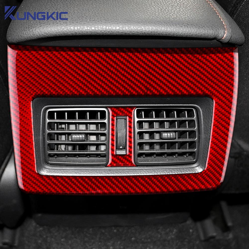Real Soft Carbon Fiber For Toyota Camry 2018 2019 2020 2025 2025 2025 2025 LHD RHD Car Rear Air Outlet Panel Interior Trim