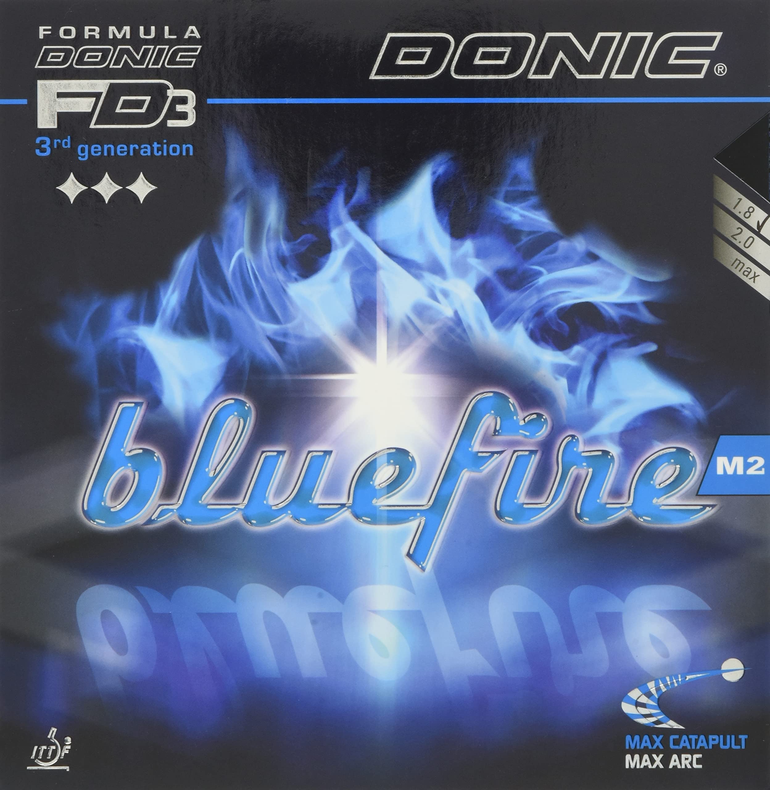 

DONIC Table Tennis Blue Fire M2 Back Soft Rubber Black AL064 2.0 чорний