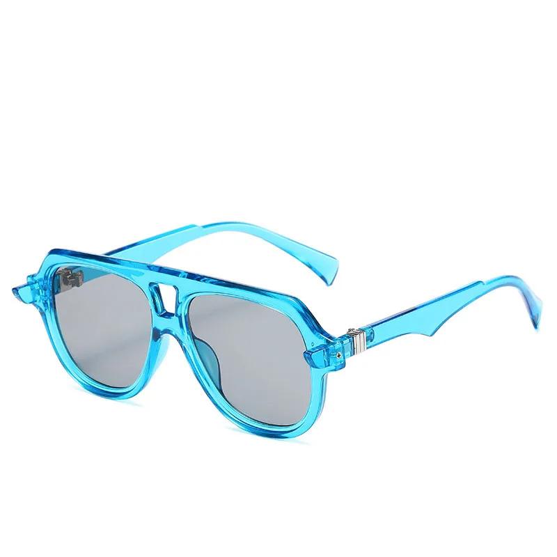 Popular Vintage Brand Designer Double Bridge Pilot Sunglasses Women For Men Sun Glasses Punk Luxury Big Frame Shades UV400