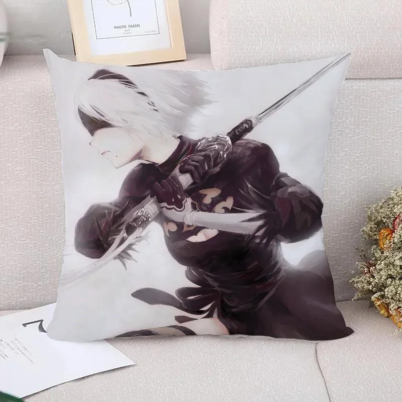Decorative Pillowcase  Nier Automata Fall Decor Sofa Cushions Cushion Cover X Covers for Bed Pillows Pillow Cases