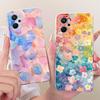 For Realme 9i RMX3491 Cute Flower Butterfly Cat Painted Case For Realme9i 4G Soft Silicone TPU Phone Cases