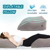Inflatable Leg Elevation Pillow Flocked Pvc Wedge Foot Rest Cushion Portable For Travel Home Reading Relax