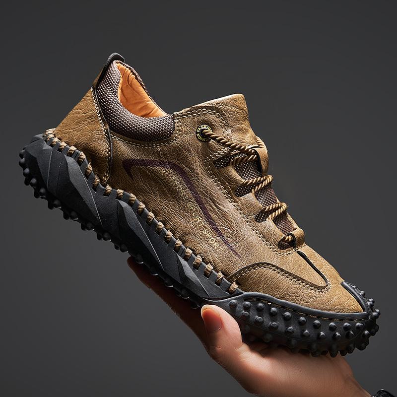 Fashion Retro Style Non-Slip Men Casual Shoes Breathable Loafers Sneakers Fashion Comfortable Hiking Shoes Outdoor Man Treking Footwear
