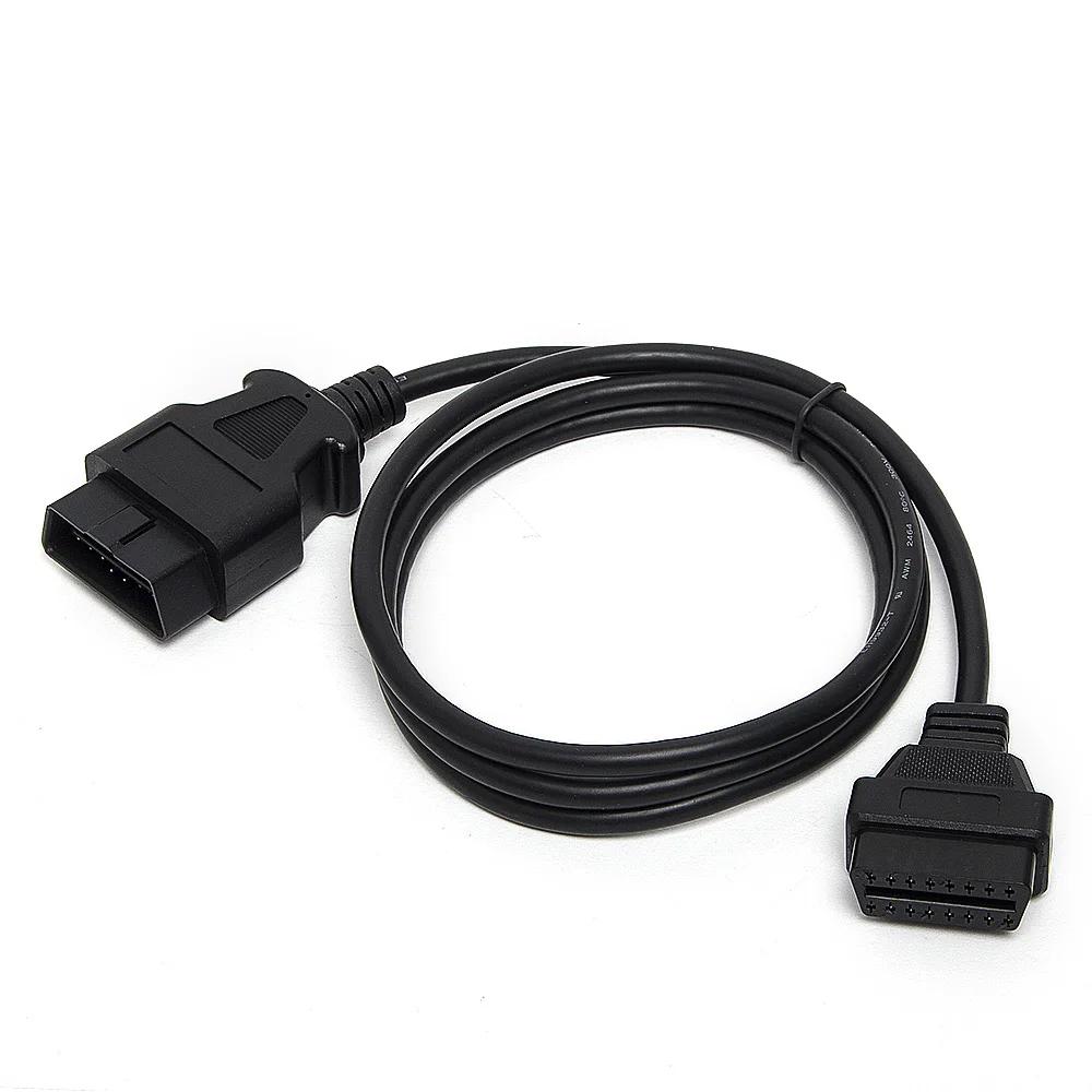 High Quality Male To Female Connector 16PIN OBD OBD2 Car Diagnostic For ELM327 OBDII 16PIN Cable 1.5M 150CM 30CM Extension
