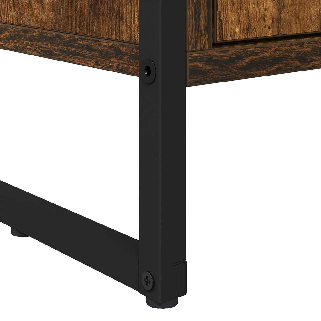Tall Cabinet Smoke Oak 79 x 36 x 200 cm Particleboard