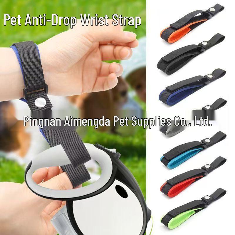 Adjustable Non-slip Nylon Dog Leash with Pet Wrist Strap