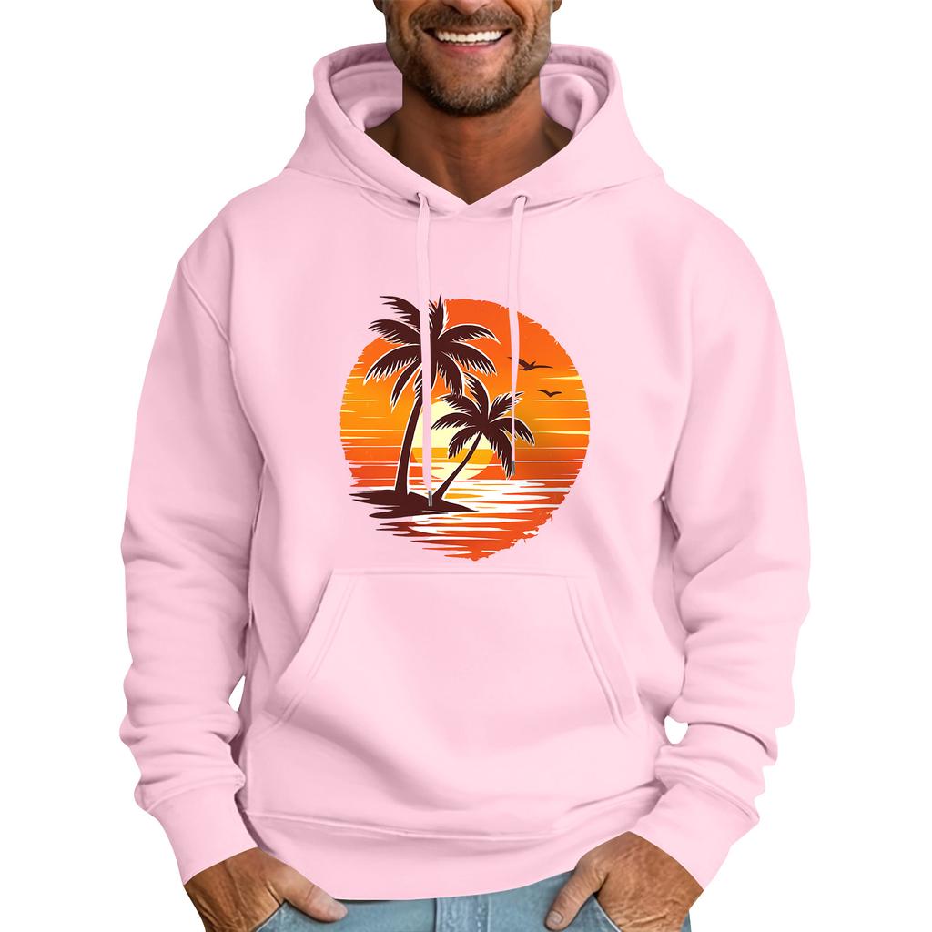 Men's Loose Flag Printed Hooded Sweatshirt Men's Casual Fashion Sports Sweatshirt