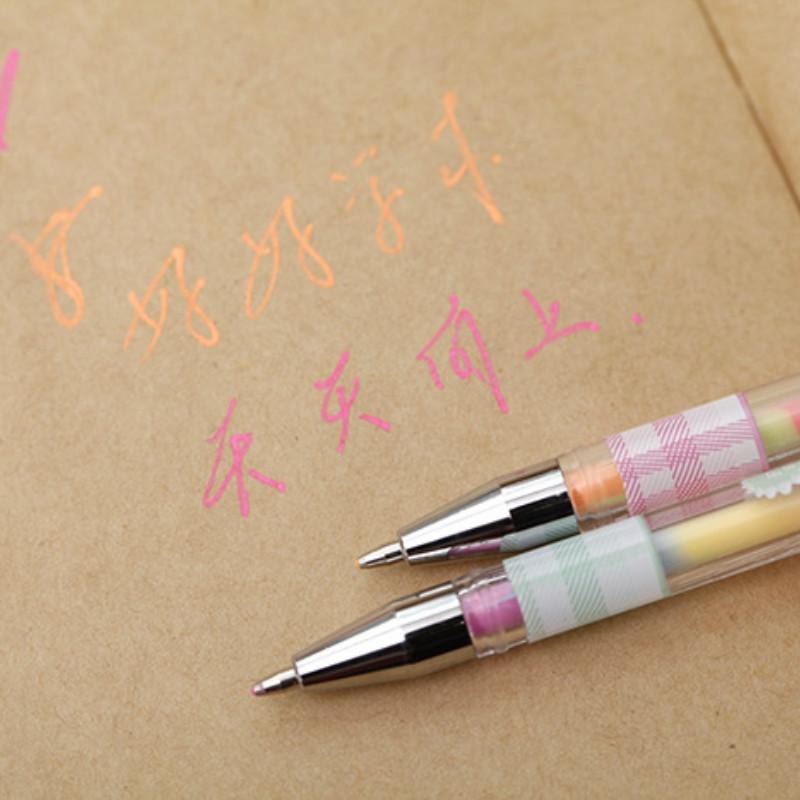 Cancelleria Creativa Coreana Belle Penne Gel Arcobaleno Colorate Moda Ufficio Scuola Forniture Penne da Scrittura Penna per Pittura