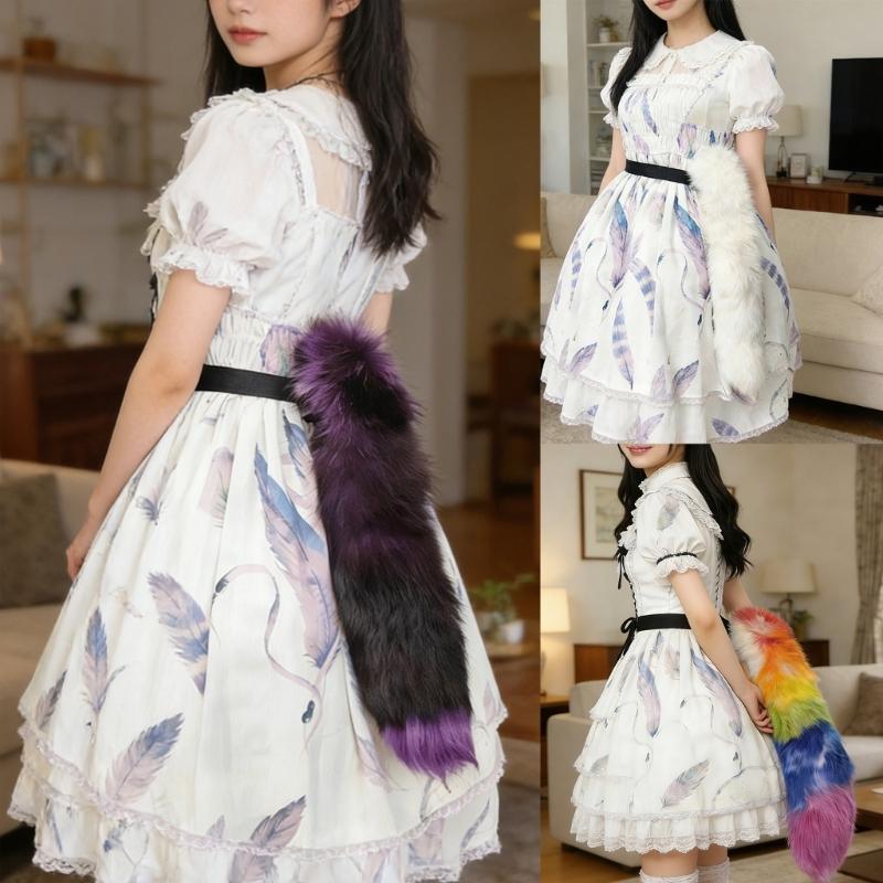 Furry Remote Operated Foxes Tail Accessory Adjustable Moving Costume Tail For Stage Shows And Costume Parties