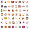 110 New Style Waterproof Diwali Graffiti Stickers for Suitcases & Phones