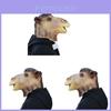 Maschera di Cammello Divertente Accessorio per Costume Testa di Animale in Lattice Per Feste e Festival