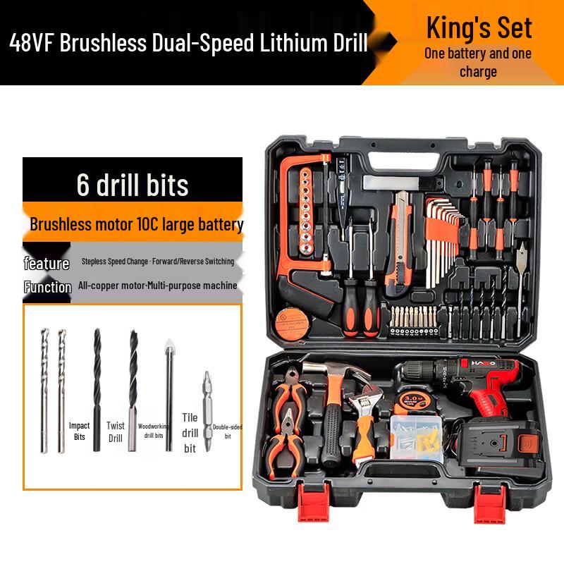 

Multi-function Home Tool Kit with Electric Drill CN plug (adapter included)