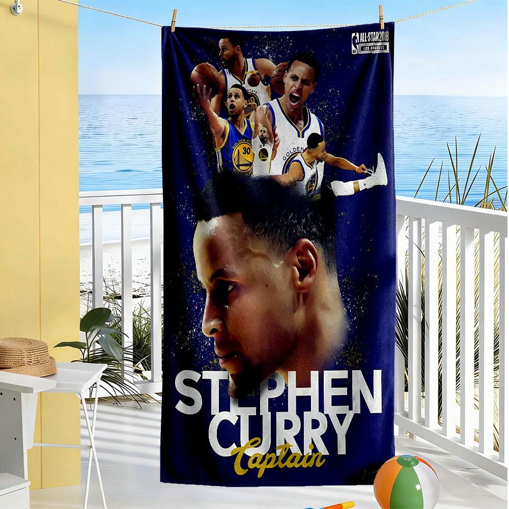 Steph Curry S Modernes Kunstwerk Strandtuch Schnelltrocknend Weiche Mikrofaser Bequem Leicht Geeignet für Schwimmen, Fitnessstudio, Camping, Yoga Urlaub
