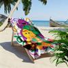 Barney Cartoon Print Beach Towel, Large Soft Quick Dry Towel for Beach Camping Swimming