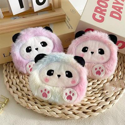 Cartoonfarbige Panda Plüsch Geldbörse Schlüsselanhänger Niedliche Sonstige Aufbewahrungstasche Kawaii Kleine Tasche Anhänger Dekoration Zubehör