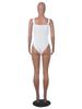 Women's Solid Color U-Neck Sleeveless Tank Top Bodysuit