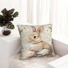 Spring Easter Eggs Bunny Throw Pillow Cover Polyester Decorative Pillow Customized Pillowcover Home Decor