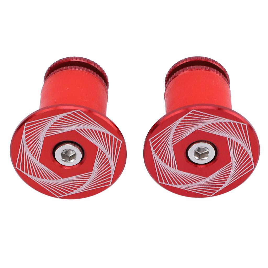 2PCS Bike Handlebar Plugs Aluminum Alloy Silicone Expanding Locking Bar End Caps Replacement for