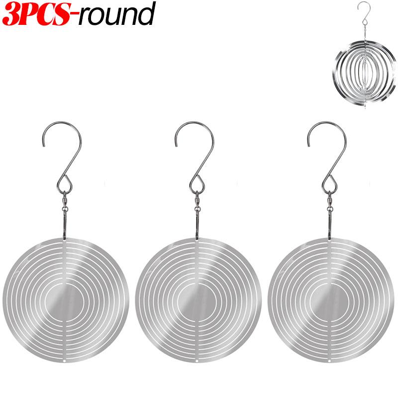 Reflective Hanging Bird Repeller Discs Wind Chime Bird Deterrent for Garden Decorative Birdproofing Reflectors to Keep Bird Away