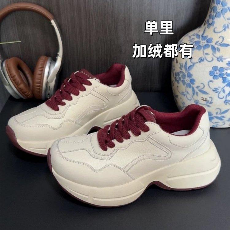 100 skirts with women's casual shoes children 2025 thick-soled heightening white shoes new shoes soft-soled women's shoes board shoes