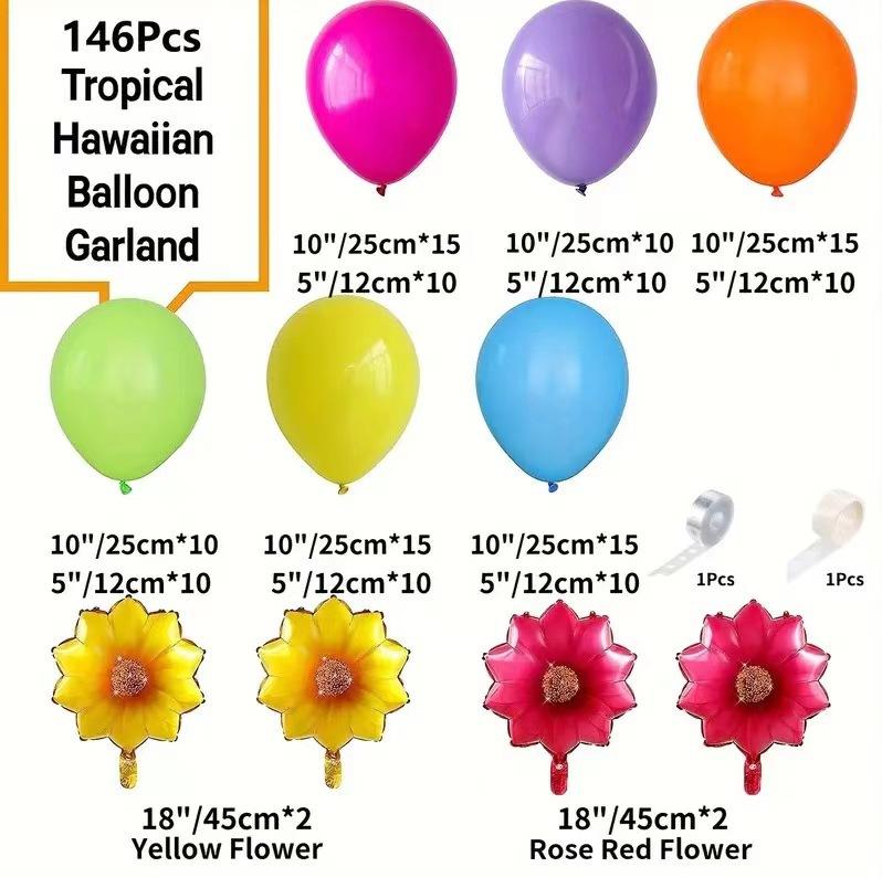 Summer Sunflower Aluminum Film Latex Balloon Set Festive Atmosphere Decoration Party Photo Scene Arrangement