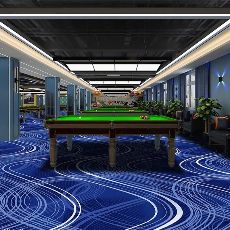 Luxury Printed Carpet for Hotel Billiard, Game, and Recreation Rooms – Wall-to-Wall Hallway and Private Room Flooring