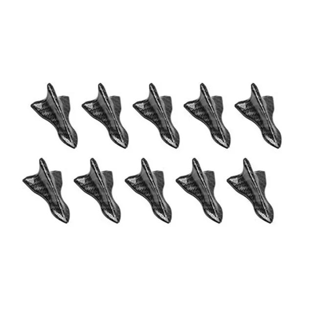 Auto Dachspoiler Schwarze Haifischflosse NEU 10 STÜCKE Dekoration Universal Spitz Carbonfaser Stoßfängerschutz Auto Außen Dachzubehör