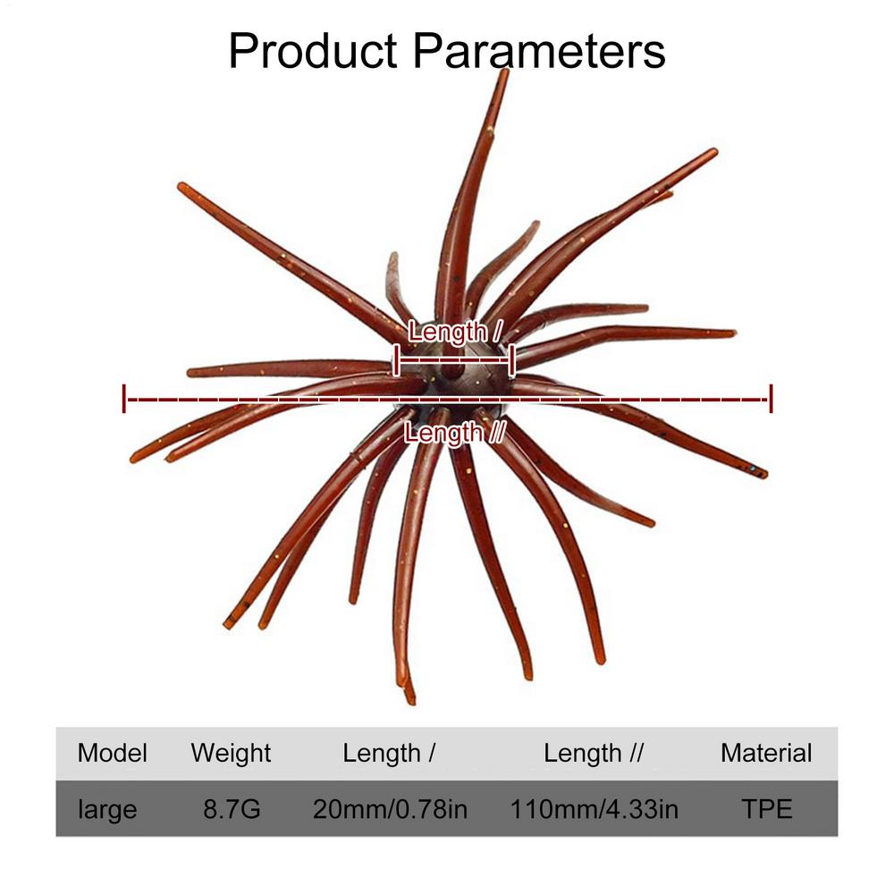 Lures for Bass Fishing Floating Sea Urchin Bait Soft Artificial Sea Urchin Lures for Shore Trout River Lake Saltwater Freshwater