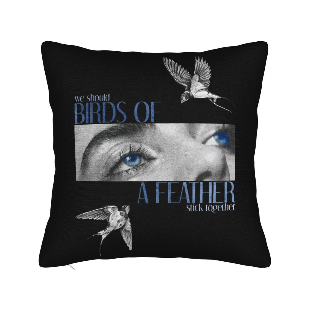 Billies Eilishs Pillowcase Double-Sided Printing Fabric Cushion Cover Decoration Throw Pillow Case Cover Home 45X45Cm