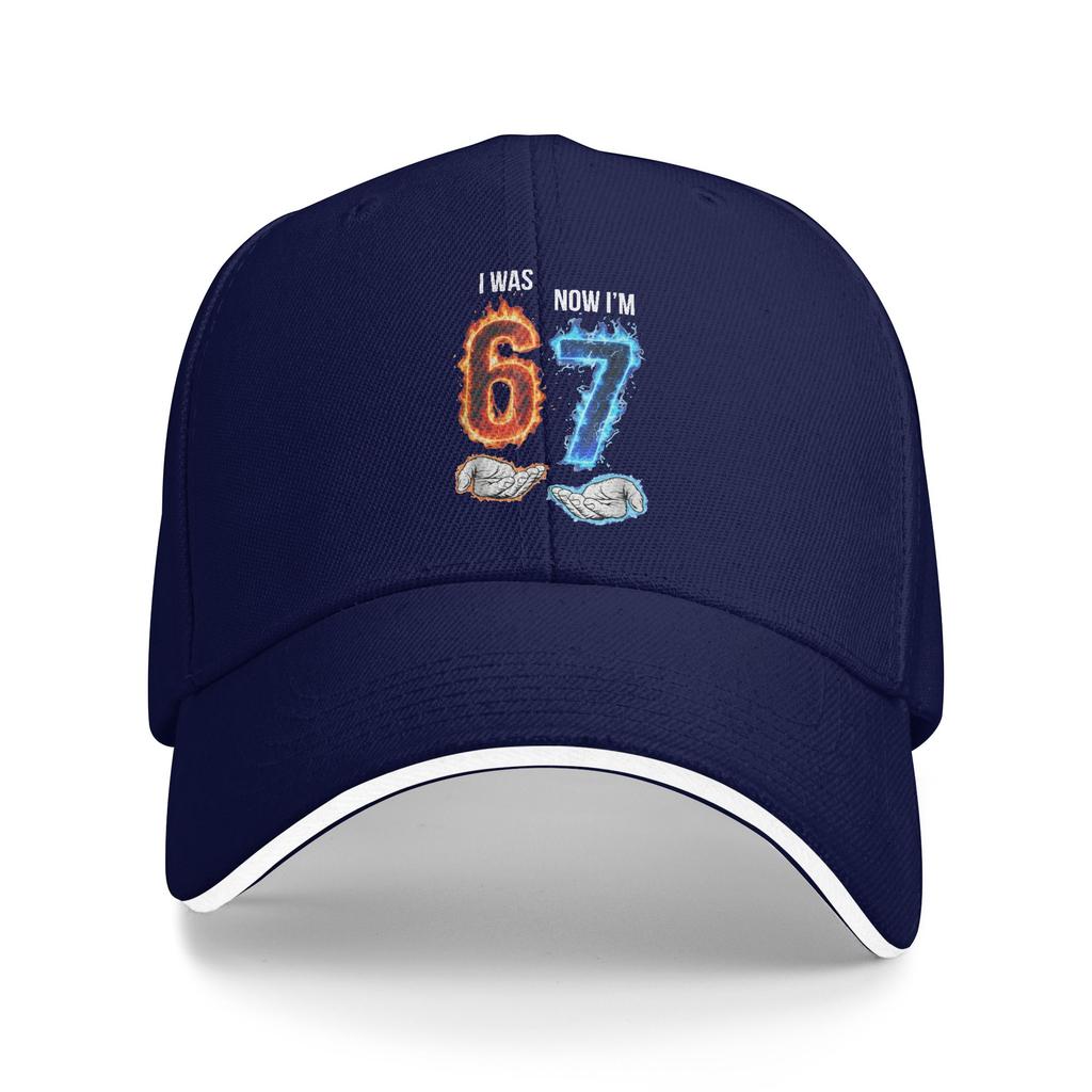 I was 6 Now Im 7 Meme Hands 7th Birthday Flames Fire Baseball Cap  Fashion UnisexTeens Trucker Hat Print Baseball Caps Present
