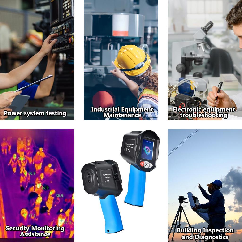 HP-950F Infrared Thermal Imager - 300,000 Pixels with Real-Time Thermal Imaging & Surface Temperature Measurement, Rechargeable