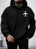 Follow Your Dreams Airplane Front Back Print Graphic Hoodie Unisex Long Sleeve Oversized Loose Streetwear Pullover Hoodie
