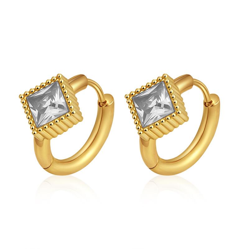 Stainless Steel Earrings Women s Trend Earrings Versatile Fashion Earrings белый