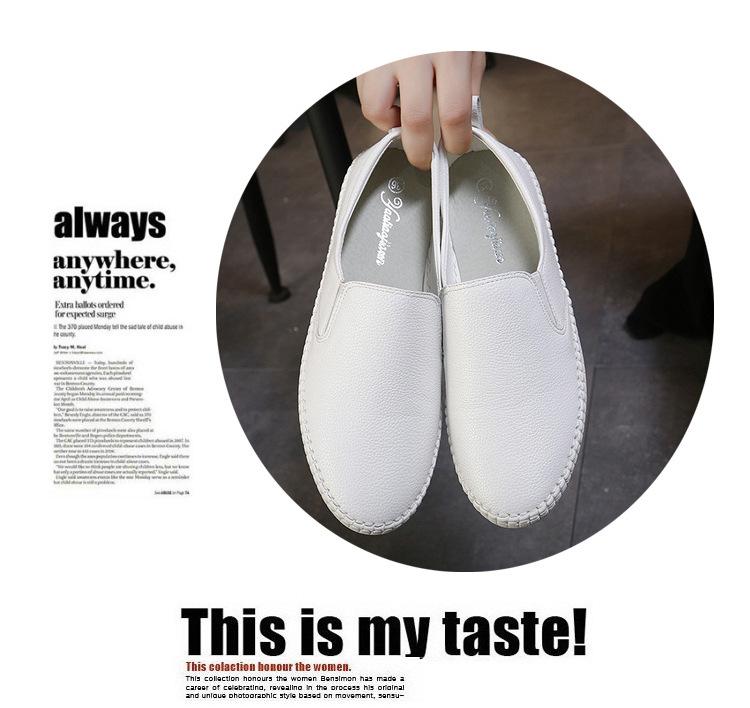 Mocassini bianchi versatili slip-on da donna – Scarpe casual basse da sera per l'autunno 2025