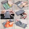 7 Pcs Set Large Capacity Travel Organizer Set Folding Suitcase Packing Cubes  Clothes Organization