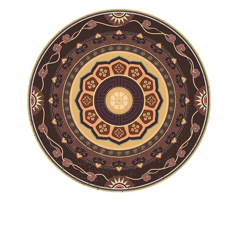 Koberec Retro bohémský kulatý noční stolek Geometrická podlahová rohož Obývací pokoj Home Decor
