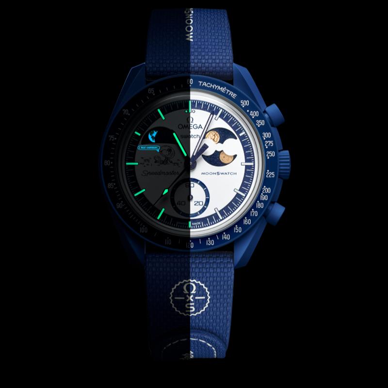 SWATCH Omega Snoopy Collaboration MOONSWATCH Quartz Movement Men's Watches Watch 42mm White Dial SO33N703L