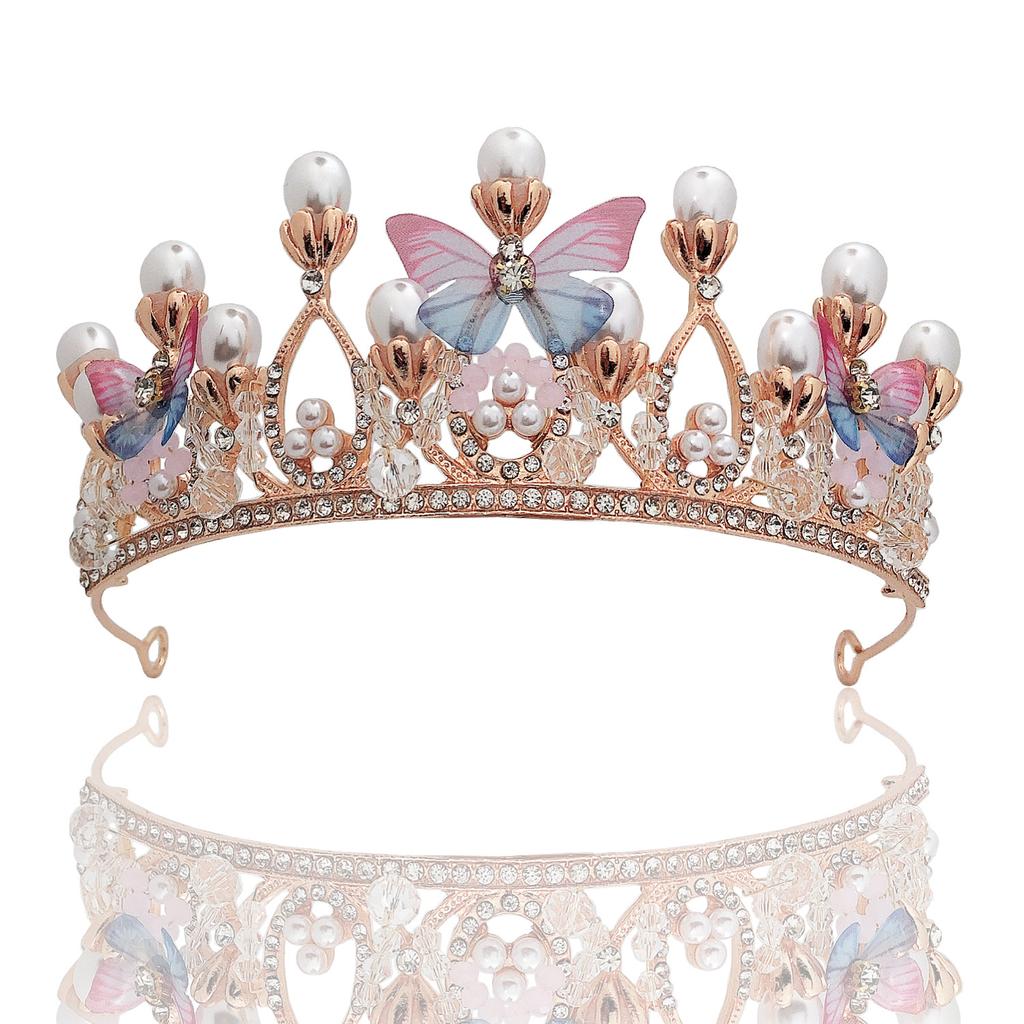 Bridal Butterfly Crown Wedding Photography Hair Accessories Wedding Crown Korean Handmade Butterfly Crown