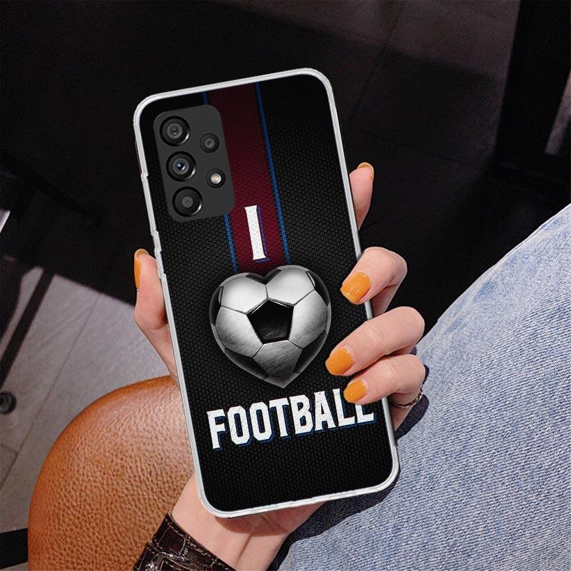 Football Soccer Ball Design Phone Case For Samsung Galaxy A17 A16 A15 A14 A13 A57 A56 A55 A54 A53 A37 A36 A35 A34 A33 A26 A25 A2
