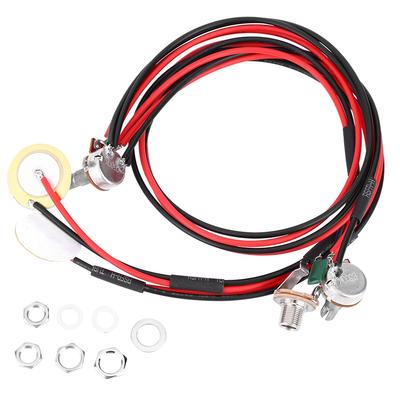 Pickup piezoelettrico da 6,35 mm con controllo del volume e del tono per chitarre folk e ukulele