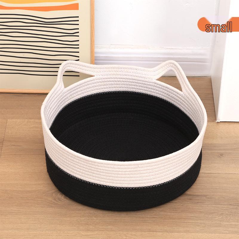 Prodyšná tkaná bavlněná postel pro domácí mazlíčky - Kočky & Psi - Celoroční pohodlí